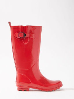 Forever 21 - Midshaft Rubber Rainboots Red Heel Boots