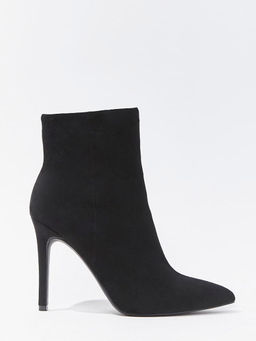 Forever 21 - Fauxuedetiletto Boots Black Heel Boots