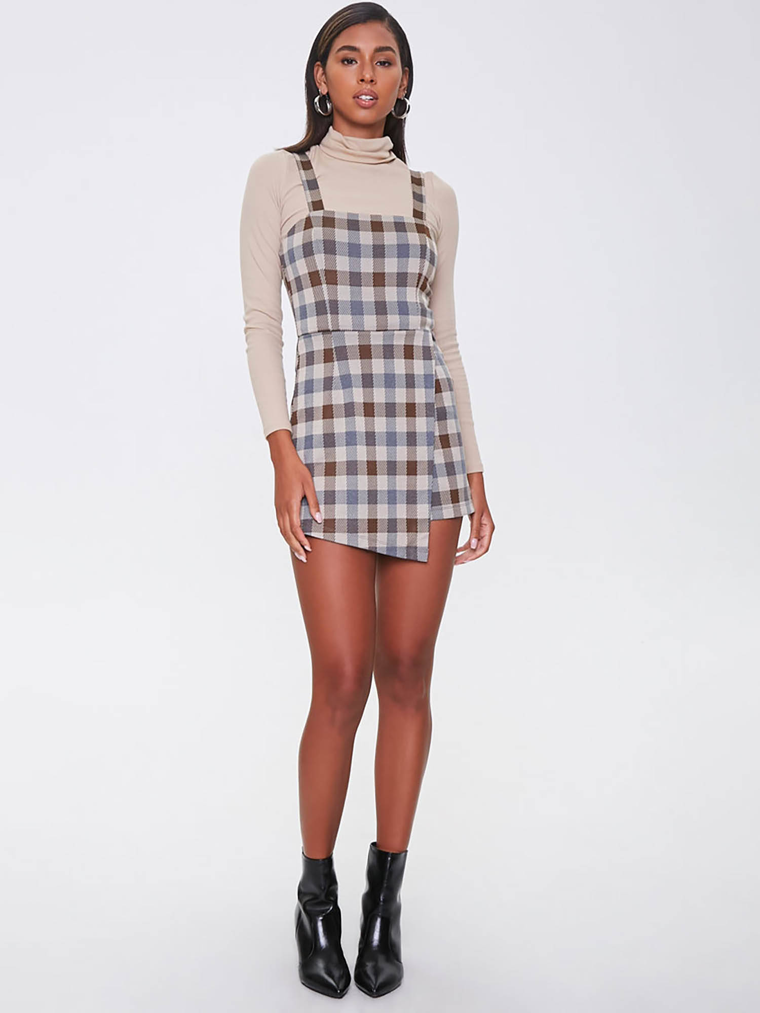 Forever 21 Multi-Color Plaid Jumpsuit 