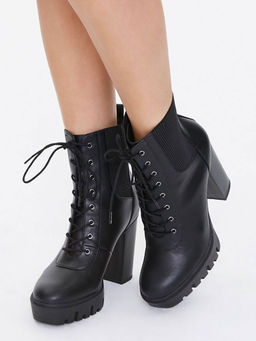 Forever 21 - Solid Black Block Heel Chelsea Boots