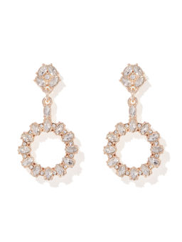 Forever New - Erin Diamante Circle Drop Earrings