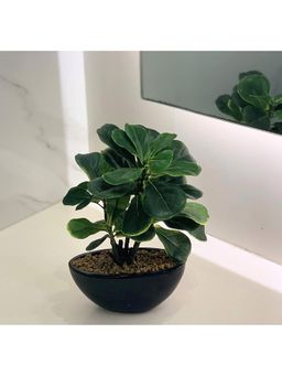 Fourwalls - Artificial Fiddle Leaf Bonsai Plant With A Ceramic Pot