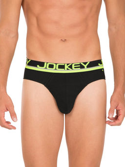 Jockey - Black & Assorted Neon Color Garters Modern Brief