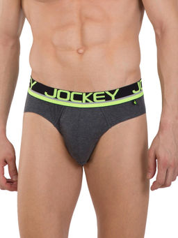 Jockey - Charcoal Melange & Assorted Neon Color Garters Modern Brief