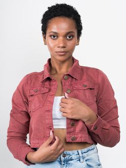 FREAKINS - Belted Jacket In Brick Red