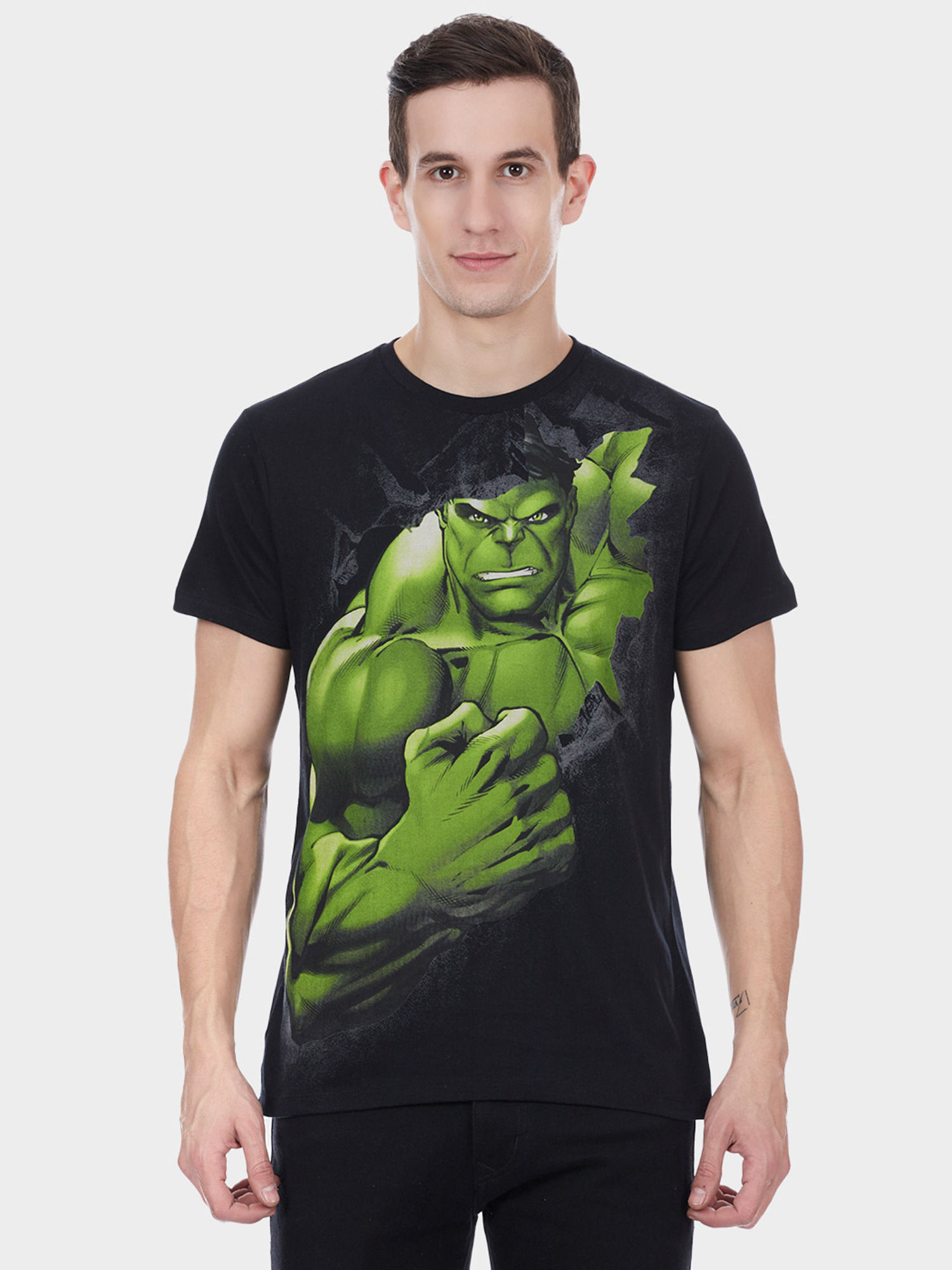 Black Hulk Printed T-Shirt 