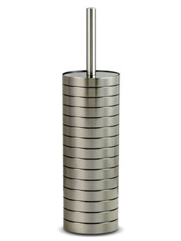Freelance - Miami Polystyrene Toilet Brush & Holder Bathroom Cleaner Silver