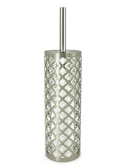 Freelance - Jewel Acrylic Toilet Brush & Holder Bathroom Cleaner Silver