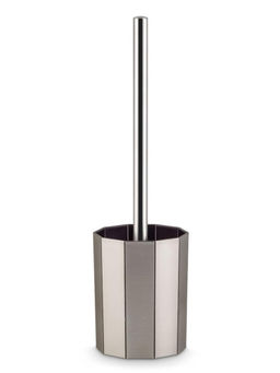 Freelance - Imperial Polystyrene Toilet Brush & Holder Bathroom Cleaner Silver