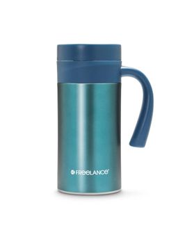 Freelance - Stainless Steel Flask, Mug, Water Beverage Cup, Tumbler 400 ml, Turquoise