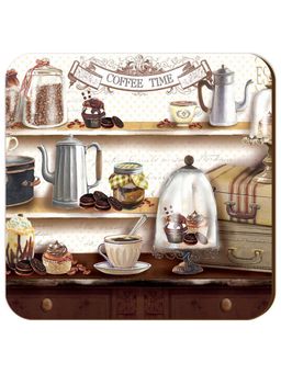 Freelance - Artificial Leather Manhattan Kitchen & Dining Table Tea Glass Coasters, Set of 6