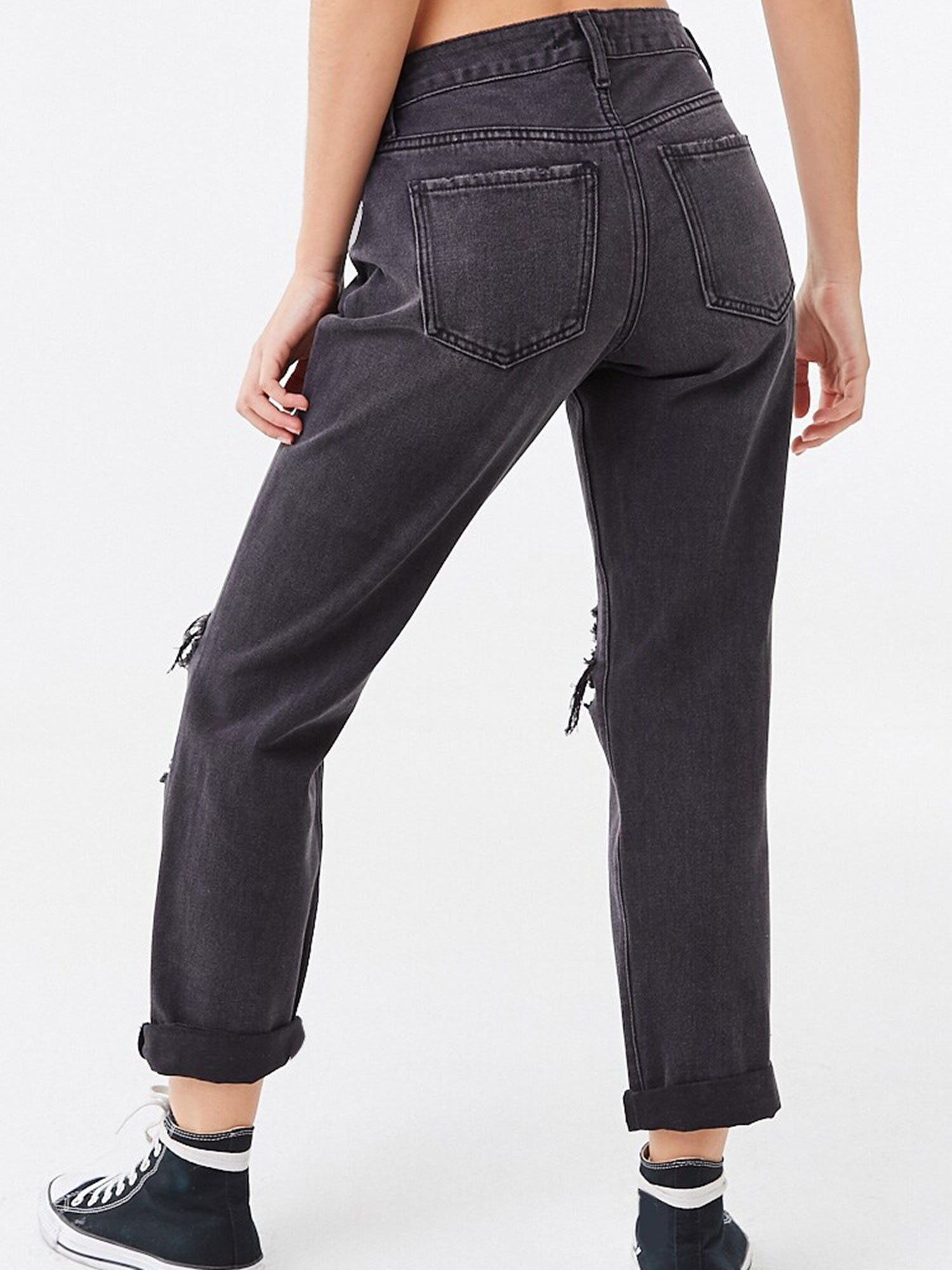 Buy Forever 21 Black Distressed 