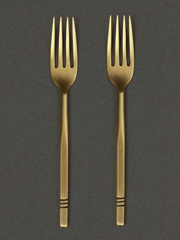 Ritu Kumar - Home Brass Cochin Kansa Fork (Set of 2)