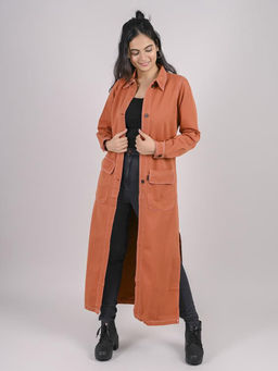FREAKINS - Stm Rust Orange Denim Over Coat