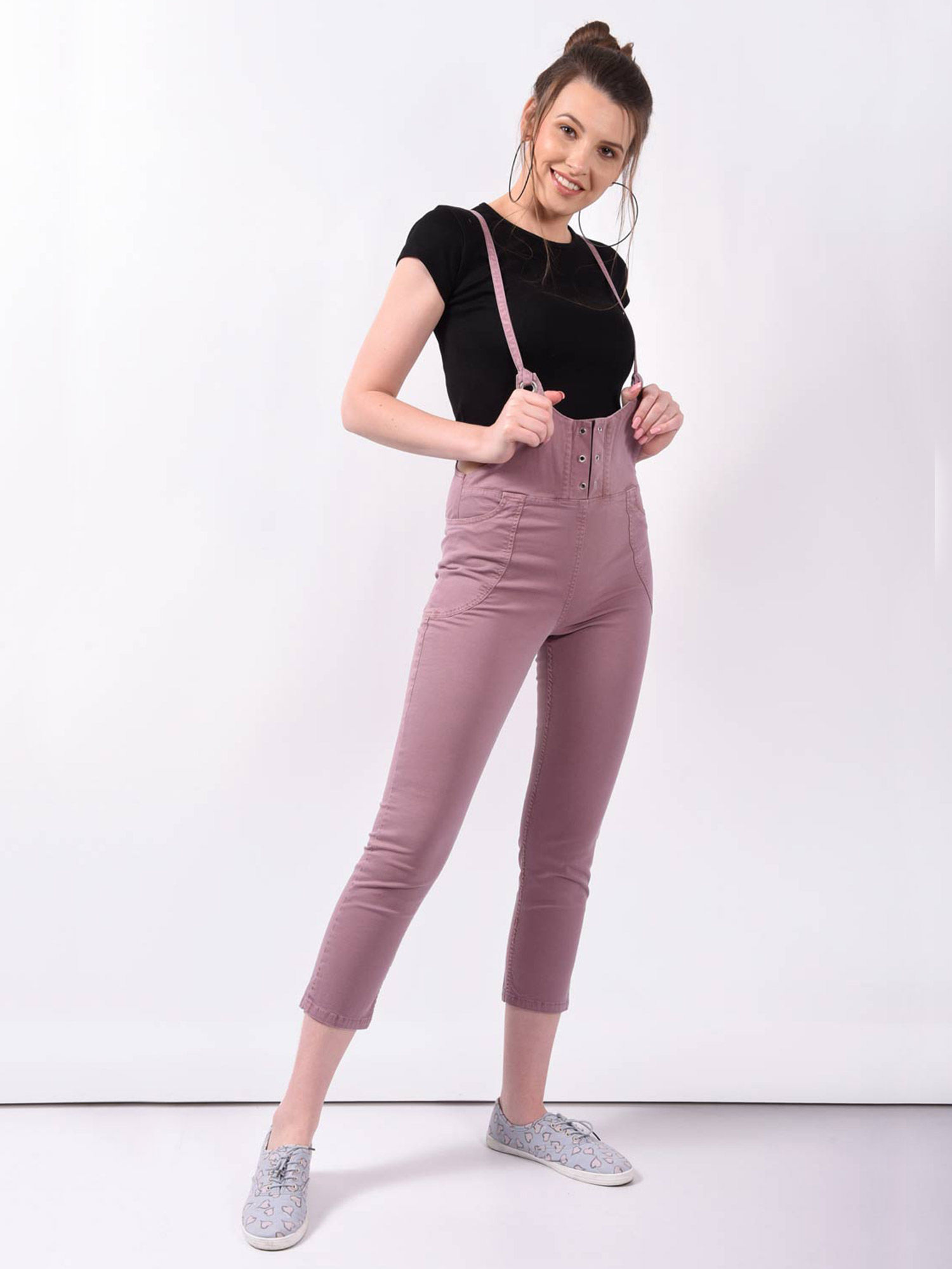 FREAKINS Wine Slim Fit Denim Dungaree 