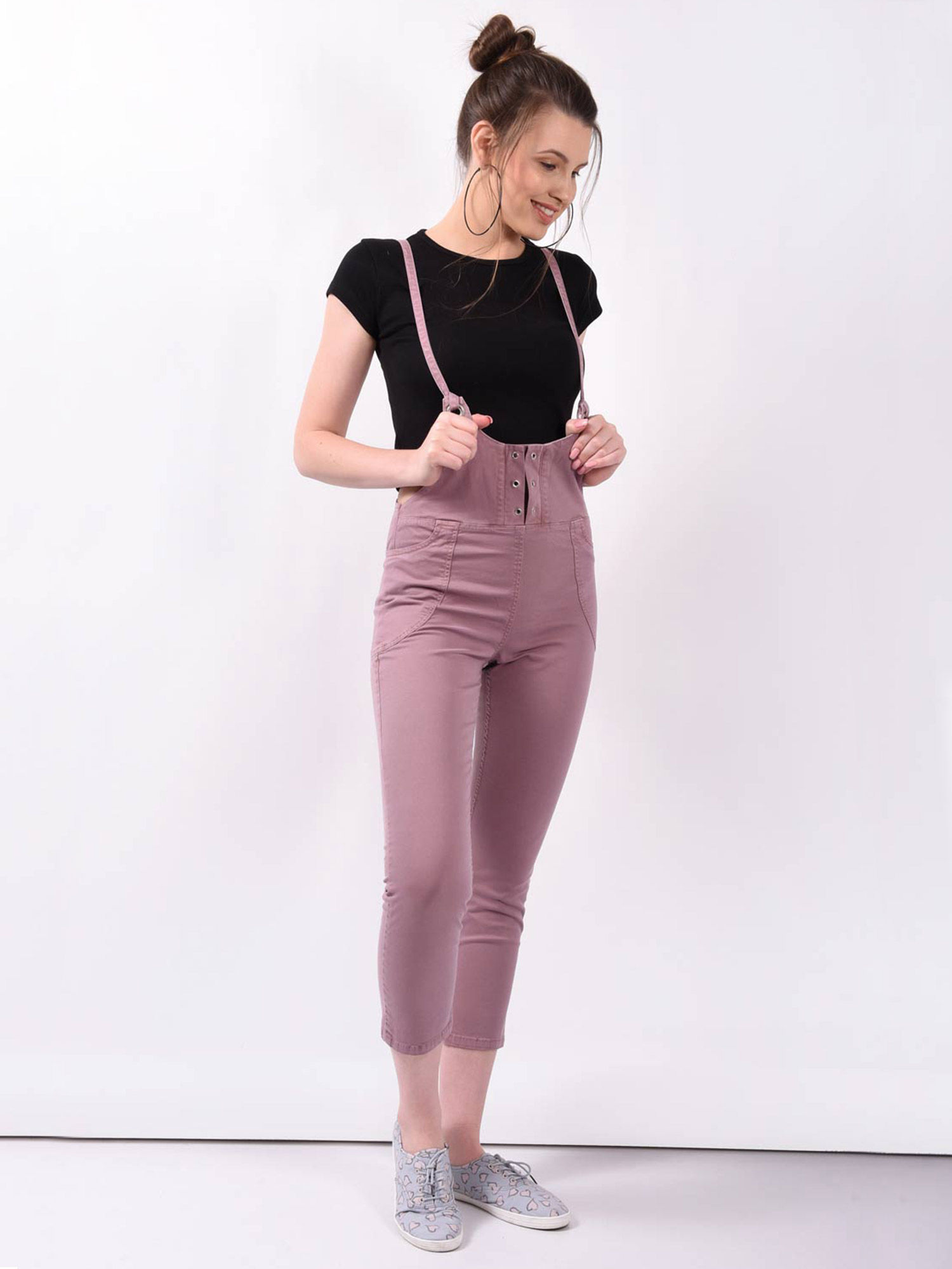 FREAKINS Wine Slim Fit Denim Dungaree 
