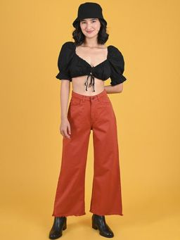 FREAKINS - Rust Wide Leg Jeans