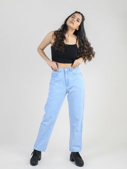 FREAKINS - Light Blue Mom Fit Denim Jeans