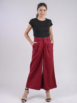 FREAKINS - Rosewood High Waist Darted Palazzo