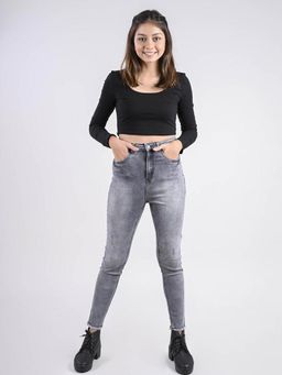 FREAKINS - Grey Vintage Skinny Jeans
