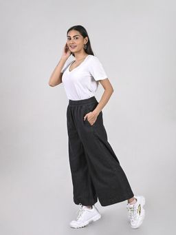 FREAKINS - Straight Culottes With Elasticated Waistband In Grey