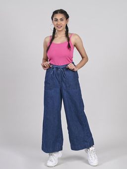 FREAKINS - High Waist Parallel Pants With Carpenter Pockets