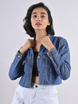 FREAKINS - Crop Denim Jacket
