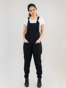 FREAKINS - Black Organic Denim Dungaree