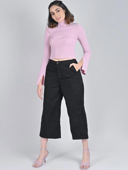 FREAKINS - Black Parallel Pants With Carpenter Pocket