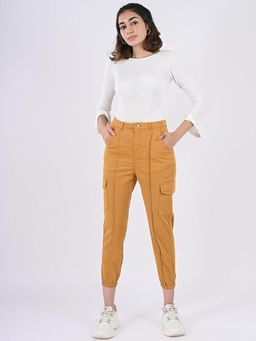 FREAKINS - Utility Cargo Joggers In Mustard