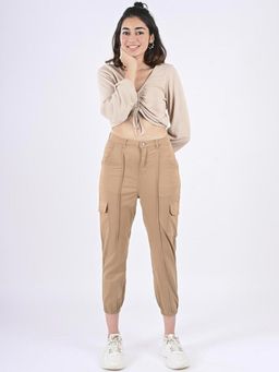 FREAKINS - Utility Cargo Joggers In Beige