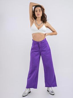 FREAKINS - Purple Wide Leg Jeans