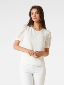 Forever New - Lola Check Puff Sleeve Blouse