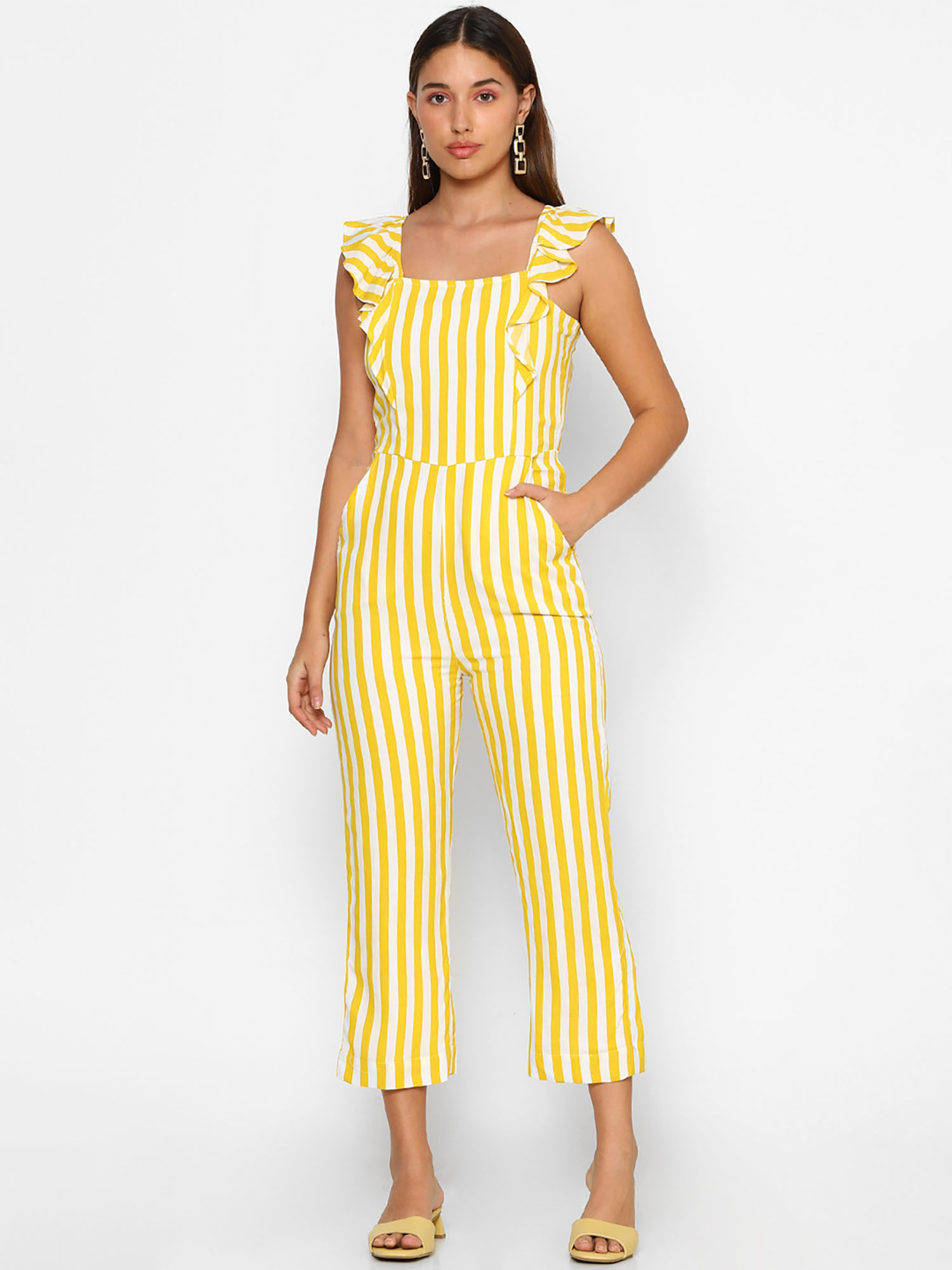 Forever 21 Multi-Color Stripes Jumpsuit 