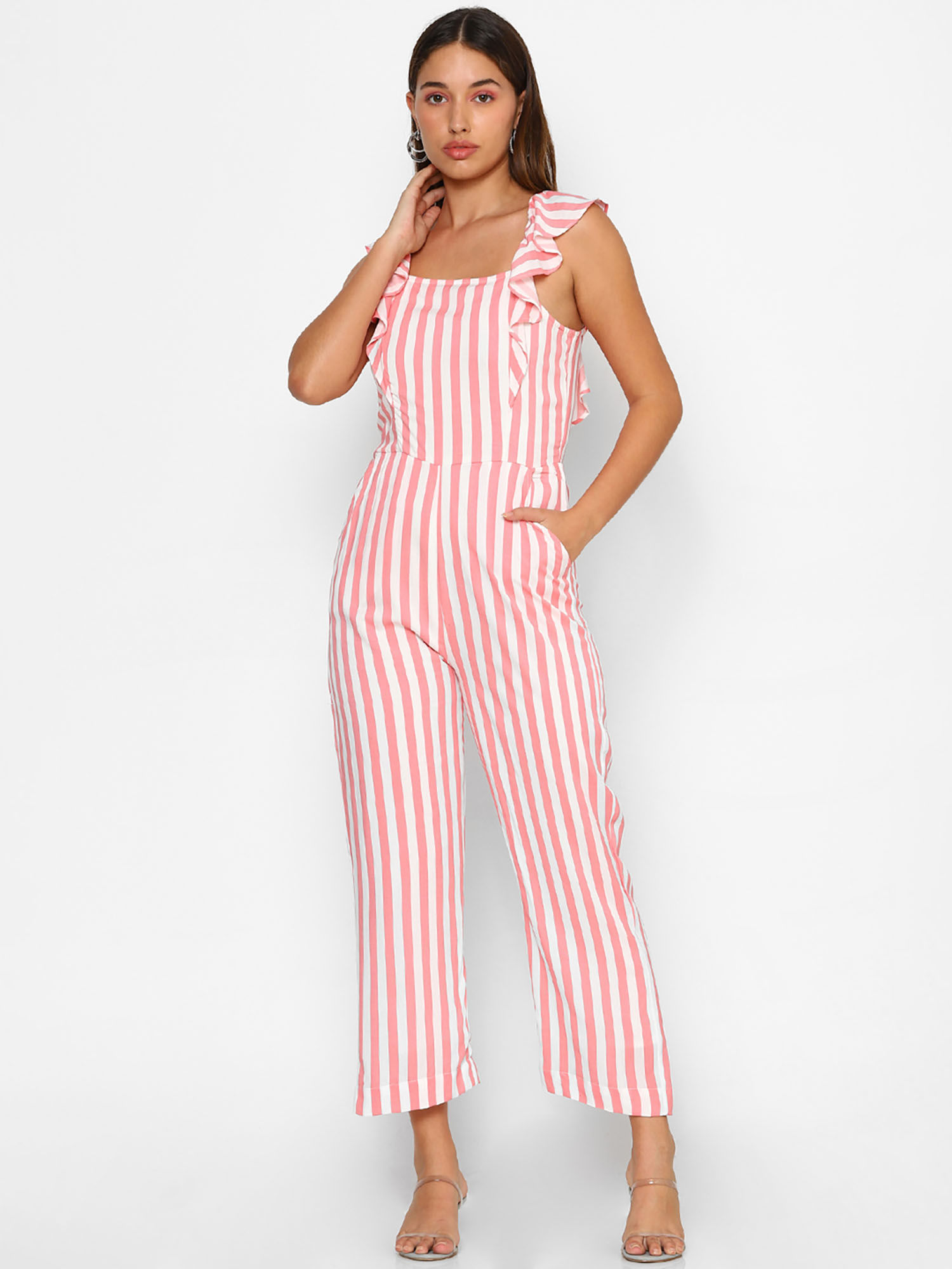 Forever 21 Multi-Color Stripes Jumpsuit 