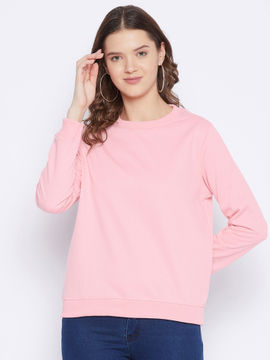 Fleece women's crew neck sweatshirts clearance