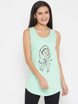 CRIMSOUNE CLUB - Women's Green Printed Tops