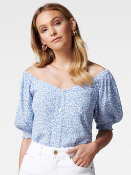 Forever New - Audrey Puff Sleeve Button Through Blouse