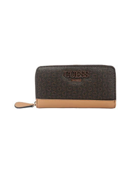 Guess - Brown Solid Muze Slg Medium Zip Around