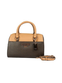 Guess - Brown Solid Muze Box Satchel