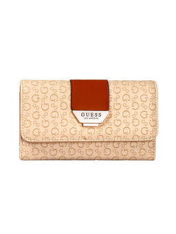 Guess - Beige Solid Gerstein Slg Flap Clutch