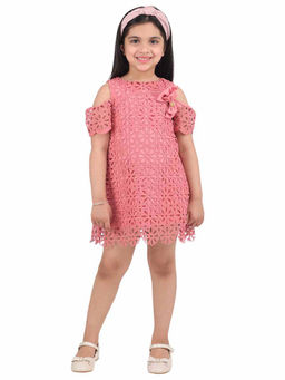 One Friday - Girls Pink Floral Dress