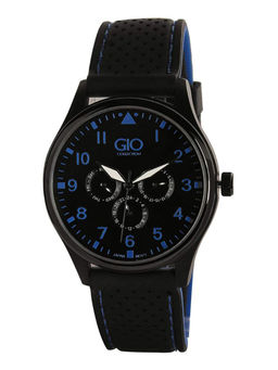 Gio Collection - Men's Black Round Analogue Watch-G0068-03X