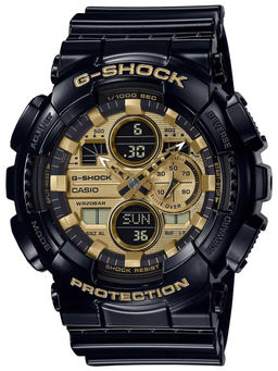 Casio - G-Shock GA-140GB-1A1DR Black-Gold Analog-Digital Dial Black Resin Strap Men'S Watch G1021