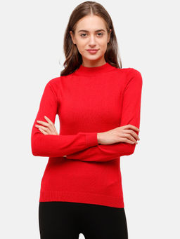 98 Degree North - 98 Degree North's Red Full Sleeves Sweater