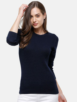 98 Degree North - 98 Degree North's Navy Full Sleeves Sweater