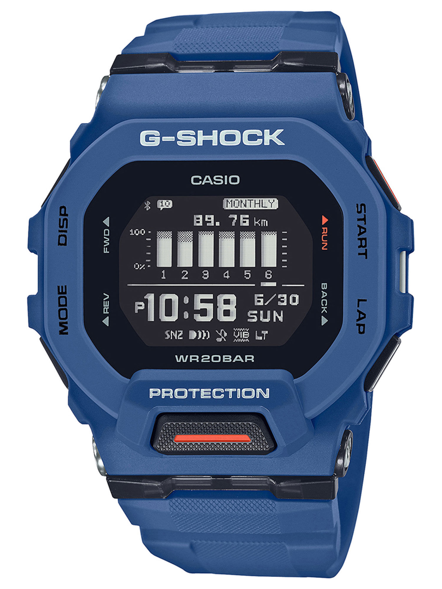 Gショック Buy Casio G-Shock GBD-200-2DR Digital Dial Blue Resin Strap Men'S