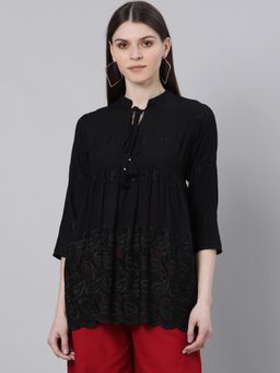 Libas - Black Embroidered Kurti