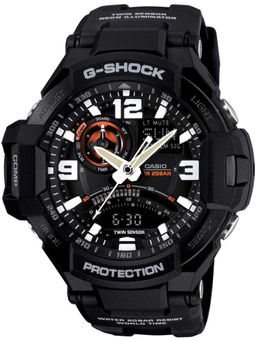 Casio - G-Shock GA-1000-1ADR Black Analog-Digital Dial Black Resin Strap Men'S Watch G435