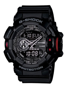 Casio - G-Shock GA-400-1BHDR Black-Red Analog-Digital Dial Black Resin Strap Men'S Watch G566
